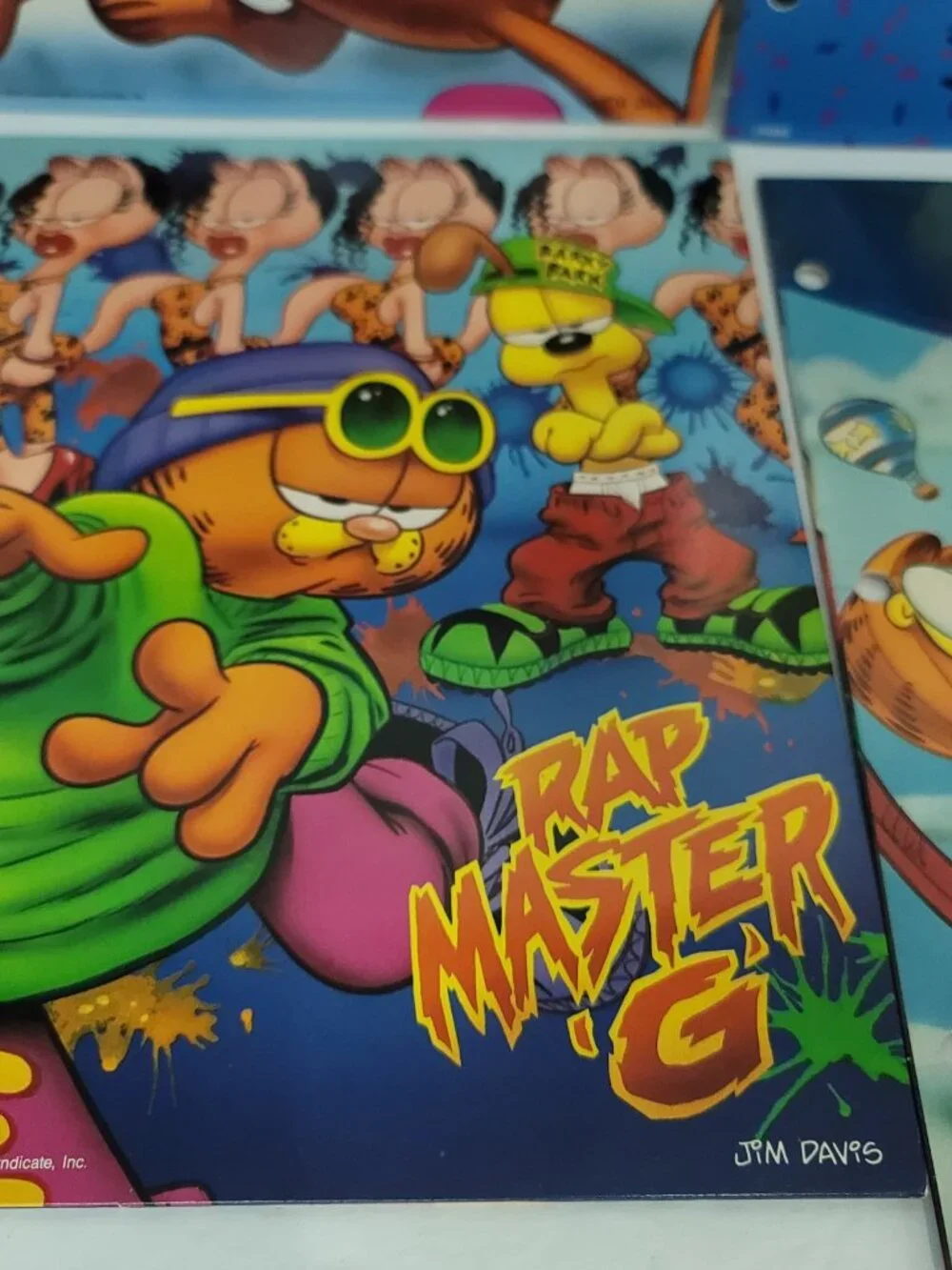 Lot of 6 Vintage Garfield Jim Davis School Folder Mead Paws Rap Master Invasion